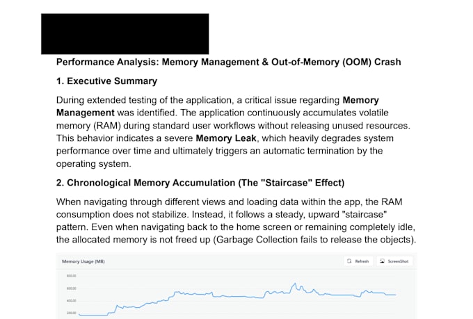 do android app QA testing with performance analysis